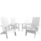 Flash Furniture White Modern 4 Slat Back Adirondack Chairs, PK4 4-JJ-C14509-WH-GG - alternate 7